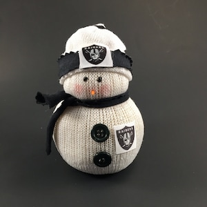 Las Vegas Raiders,Raiders collectible,Oakland Raiders decor,Las Vegas Raiders Accessory,Las Vegas Raiders gift,Raiders fan,sock snowman