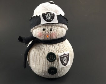 Las Vegas Raiders raiders Collectible oakland Raiders Decor las Vegas Raiders Accessory las Vegas Raiders Gift raiders Fan sock Snowman Etsy