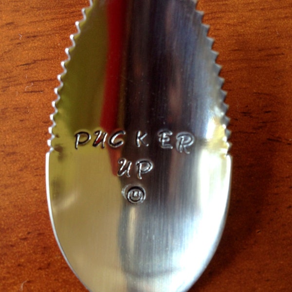 Personalized  Grapefruit Spoon. Unique Gift. New  Flatware PUCKER UP