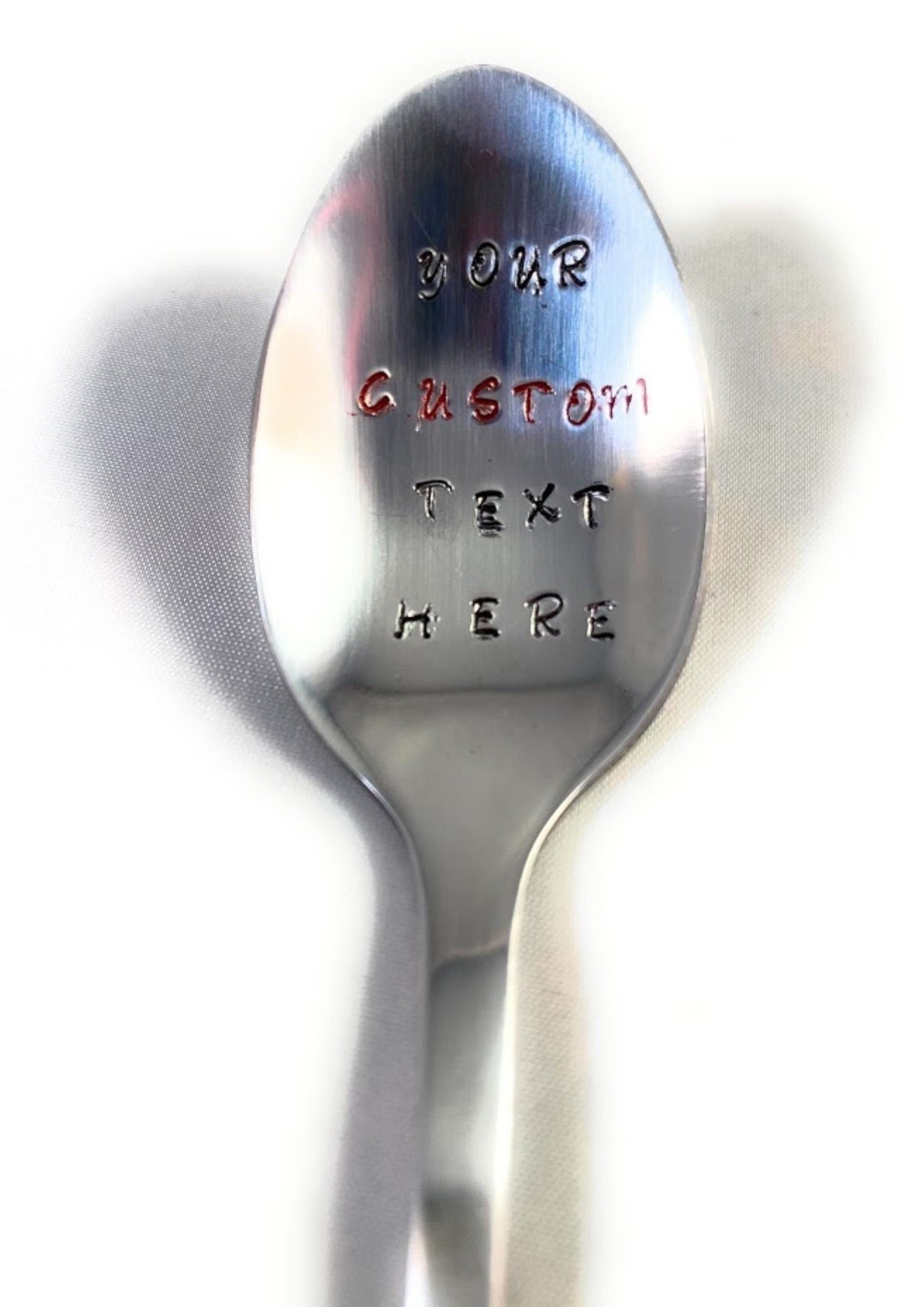 Spoon Writing Customized Gift Hand Stamped Spoon With Your Own Text~ Unique ...