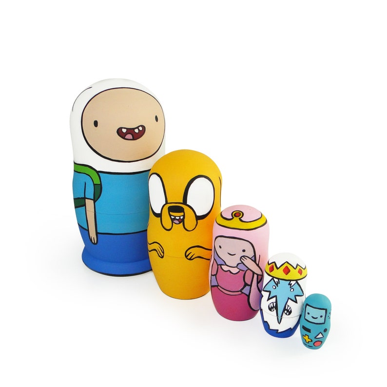 Adventure Time Nesting Dolls 5 Pcs Etsy