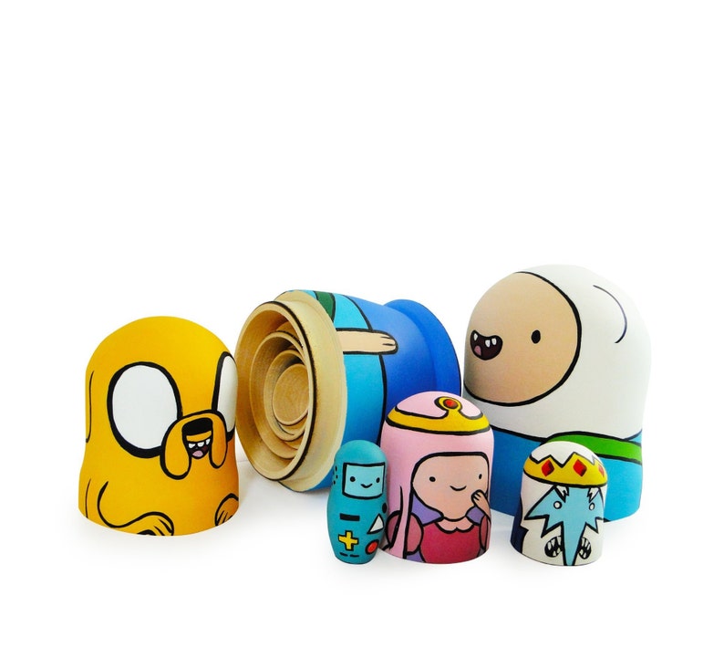 Adventure Time Nesting Dolls 5 Pcs Etsy