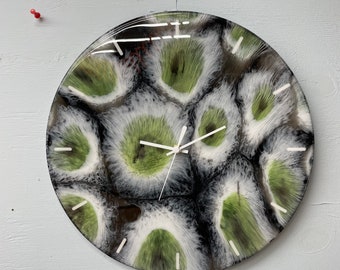 Modern Wall Clock, Abstract Wall Clock, Resin Wall Clock, Unusual Wall Clock, Quirky Wall Clock, Contemporary Wall Clock