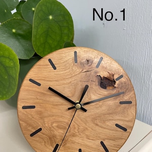 Wooden Desk Clock, English Oak Clock, Oak Mantel Clock, Office Desk Clock, Modern Desk Clock, Mantelpiece Clock, Wood Clock uk. No.1