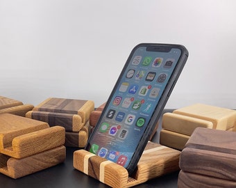 iPhone-houder, houten telefoonhouder, visitekaarthouder, telefoonstandaard, mobiele telefoonstandaard, mobiele telefoonhouder voor bureau