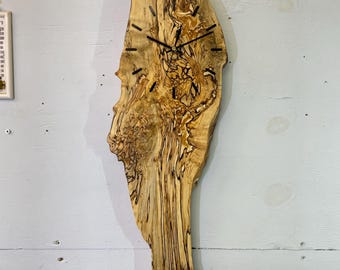 Spalted Silver Birch Live Edge Wooden Wall Clock