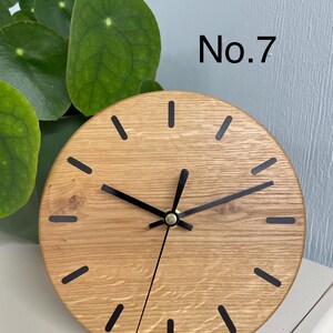 Wooden Desk Clock, English Oak Clock, Oak Mantel Clock, Office Desk Clock, Modern Desk Clock, Mantelpiece Clock, Wood Clock uk. No.7