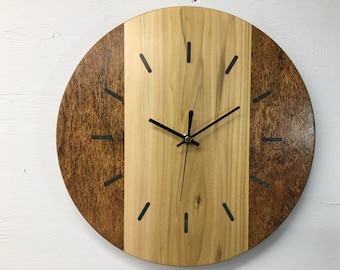 Wooden Wall Clock, wood clock, farmhouse style wall clock, wall clocks, unusual wall clocks, modern wall clocks