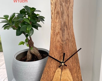 English Oak & Sweet chestnut Mantlepiece Clock, Oak Desk Clock, Tabletop, Office Desk Clock, Wooden Desk Clock, Wooden mantle