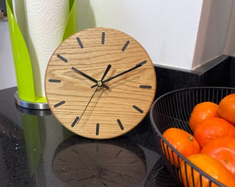 Wooden Desk Clock, English Oak Clock, Oak Mantel Clock, Office Desk Clock, Modern Desk Clock, Mantelpiece Clock, Wood Clock uk.
