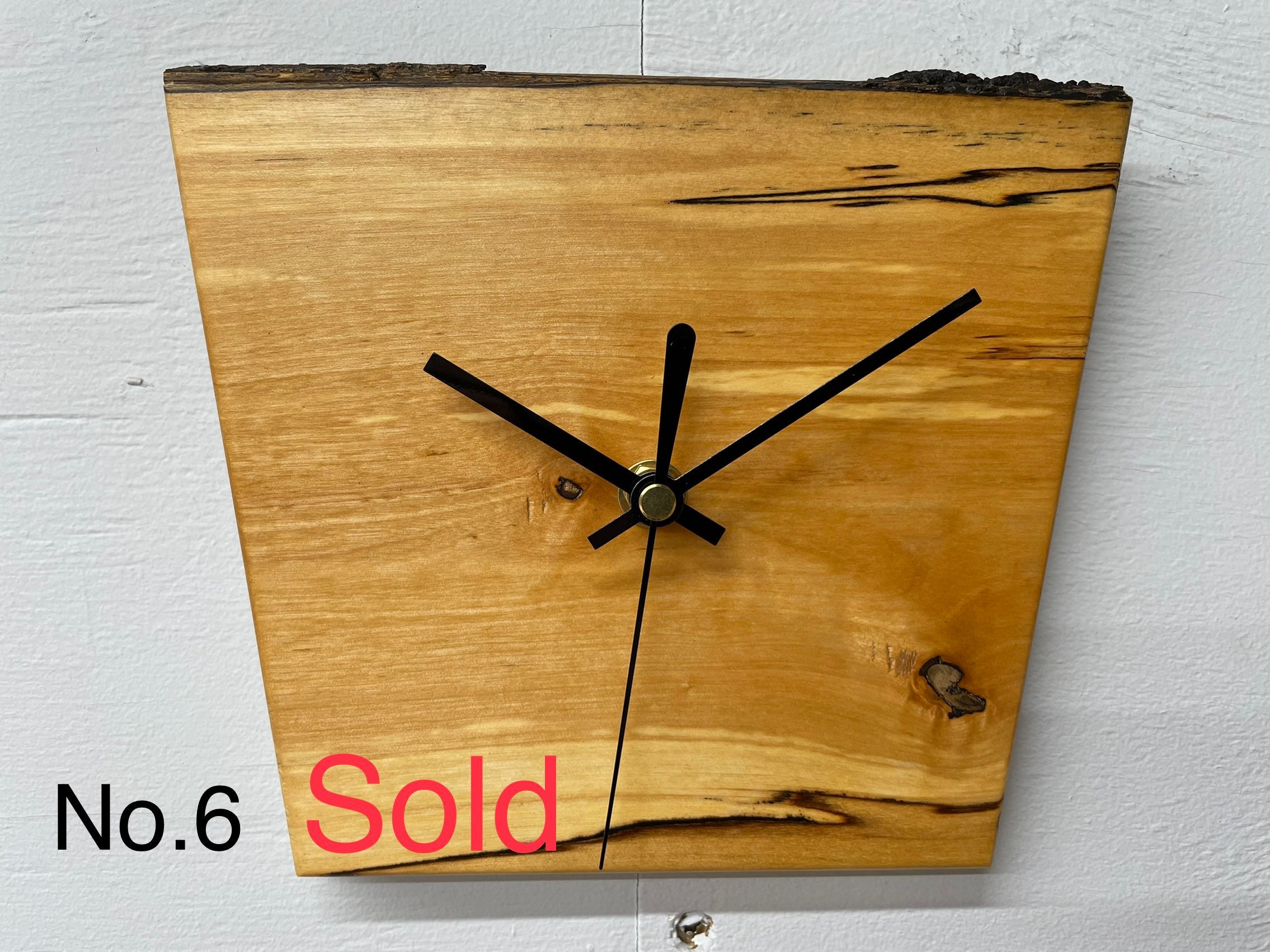 Small Silver Birch Wooden Wall Clock Small Wood Wall Clock Etsy UK