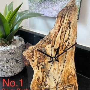 Wooden Desk Clock, Sweet Chestnut Clock, Silver Birch, English Oak Mantlepiece Clock, Tabletop Clocks, Desk Clock,