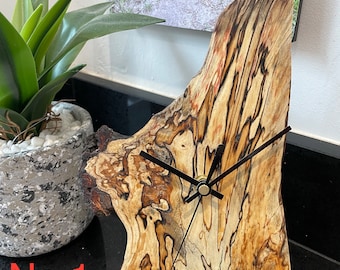 Wooden Desk Clock, Sweet Chestnut Clock, Silver Birch, English Oak Mantlepiece Clock, Tabletop Clocks, Desk Clock,