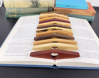 Paginahouder, paginahouder voor duimboeken, houten paginahouder, bladwijzerhouder, paginamarkering, houder voor duimboeken, cadeaus voor boekenliefhebbers.
