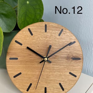 Wooden Desk Clock, English Oak Clock, Oak Mantel Clock, Office Desk Clock, Modern Desk Clock, Mantelpiece Clock, Wood Clock uk. No.12