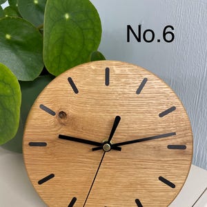 Wooden Desk Clock, English Oak Clock, Oak Mantel Clock, Office Desk Clock, Modern Desk Clock, Mantelpiece Clock, Wood Clock uk. No.6