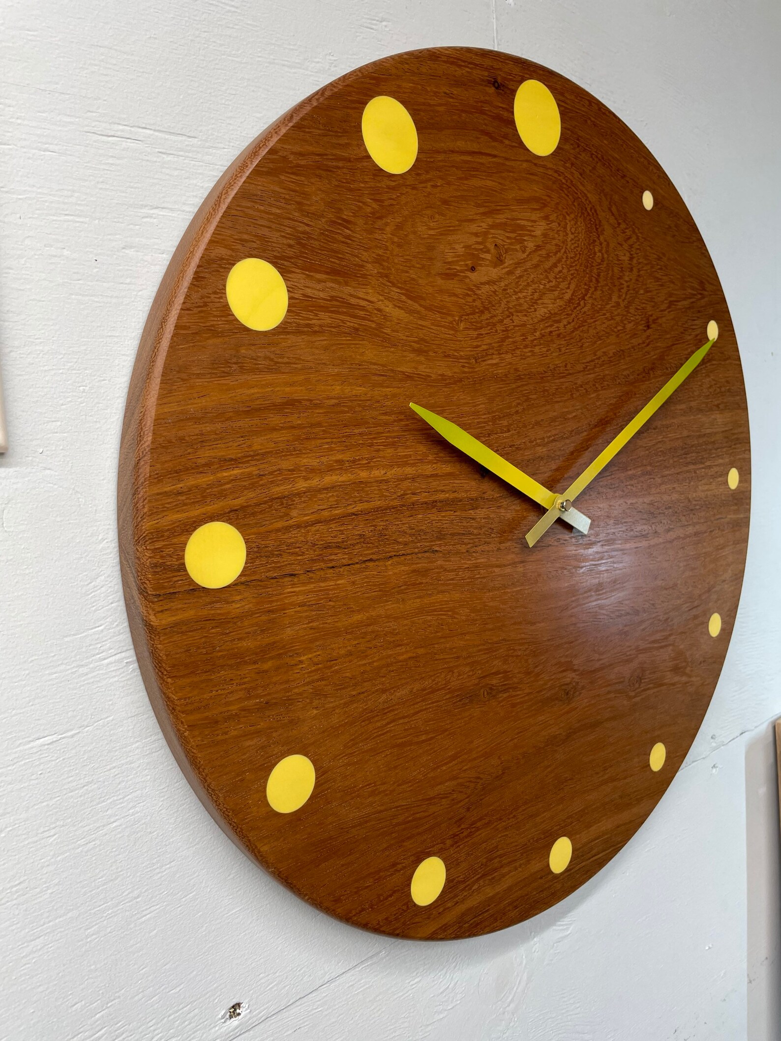 Giant Mango Wood Wall Clock Large Wooden Wall Clock Unusual Etsy