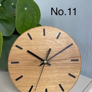 Wooden Desk Clock, English Oak Clock, Oak Mantel Clock, Office Desk Clock, Modern Desk Clock, Mantelpiece Clock, Wood Clock uk. No.11