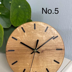 Wooden Desk Clock, English Oak Clock, Oak Mantel Clock, Office Desk Clock, Modern Desk Clock, Mantelpiece Clock, Wood Clock uk. No.5