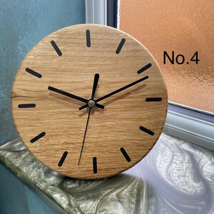 Wooden Desk Clock, English Oak Clock, Oak Mantel Clock, Office Desk Clock, Modern Desk Clock, Mantelpiece Clock, Wood Clock uk. No.4