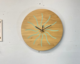 Wooden Wall Clock, Farmhouse Style Wall Clock, Unusual Wall Clock, Modern Wall Clock, Abstract Wall Clock