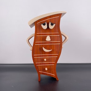 Funky Wooden Jewellery Box with Drawers, Unusual Jewellery Box, Wood Jewelry Box, Wooden Jewellery Box uk,