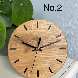 Wooden Desk Clock, English Oak Clock, Oak Mantel Clock, Office Desk Clock, Modern Desk Clock, Mantelpiece Clock, Wood Clock uk. No.2
