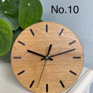 Wooden Desk Clock, English Oak Clock, Oak Mantel Clock, Office Desk Clock, Modern Desk Clock, Mantelpiece Clock, Wood Clock uk. No.10