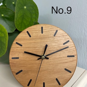 Wooden Desk Clock, English Oak Clock, Oak Mantel Clock, Office Desk Clock, Modern Desk Clock, Mantelpiece Clock, Wood Clock uk. No.9