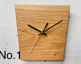 Petite horloge murale en chêne anglais en bois, horloge en bois, horloge murale moderne, horloges en chêne