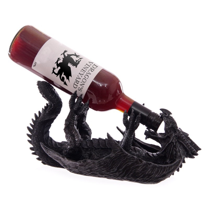 Wine Bottle Holder Fantasy Dragon Collectable Etsy