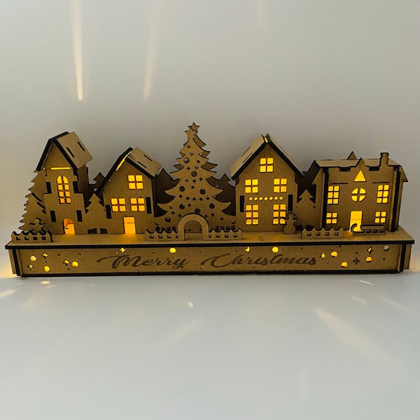 Light up Christmas Village Etsy UK