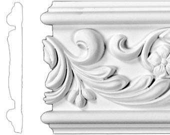 Crown Moulding - Flat Crown Molding 4-3/4 inch Manufactured with Dense Architectural Polyurethane Compound - Elegant Home Decor Upgrade