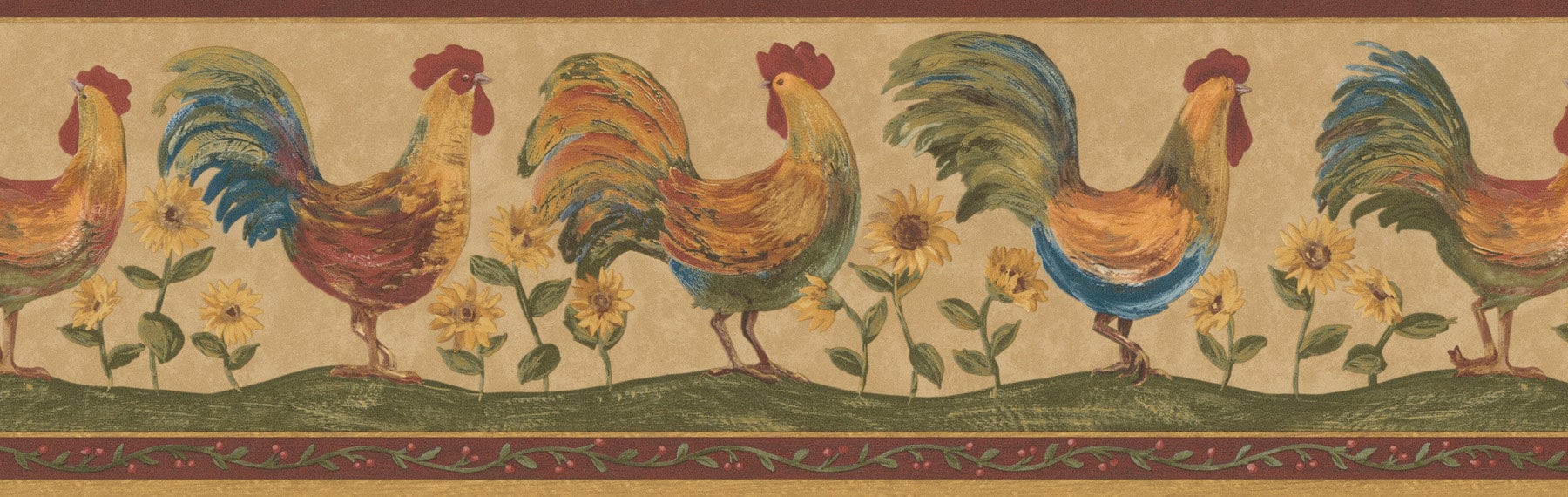 Prepasted Wallpaper Borders Roosters Wallpaper Border Etsy