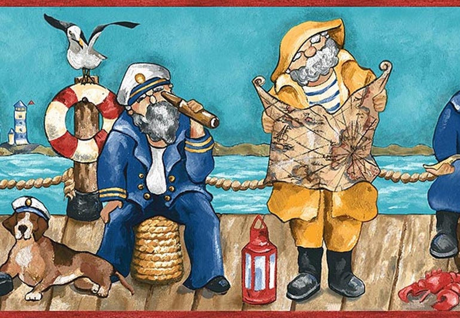 Prepasted Wallpaper Borders Fishing Wallpaper Border PB58023B Etsy