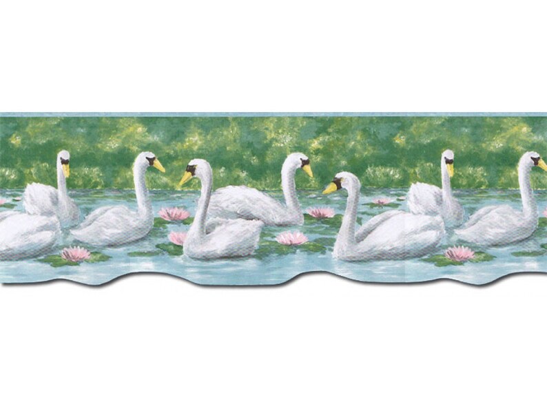 9 1/8 in X 15 Ft Prepasted Wallpaper Borders Birds Wall Etsy