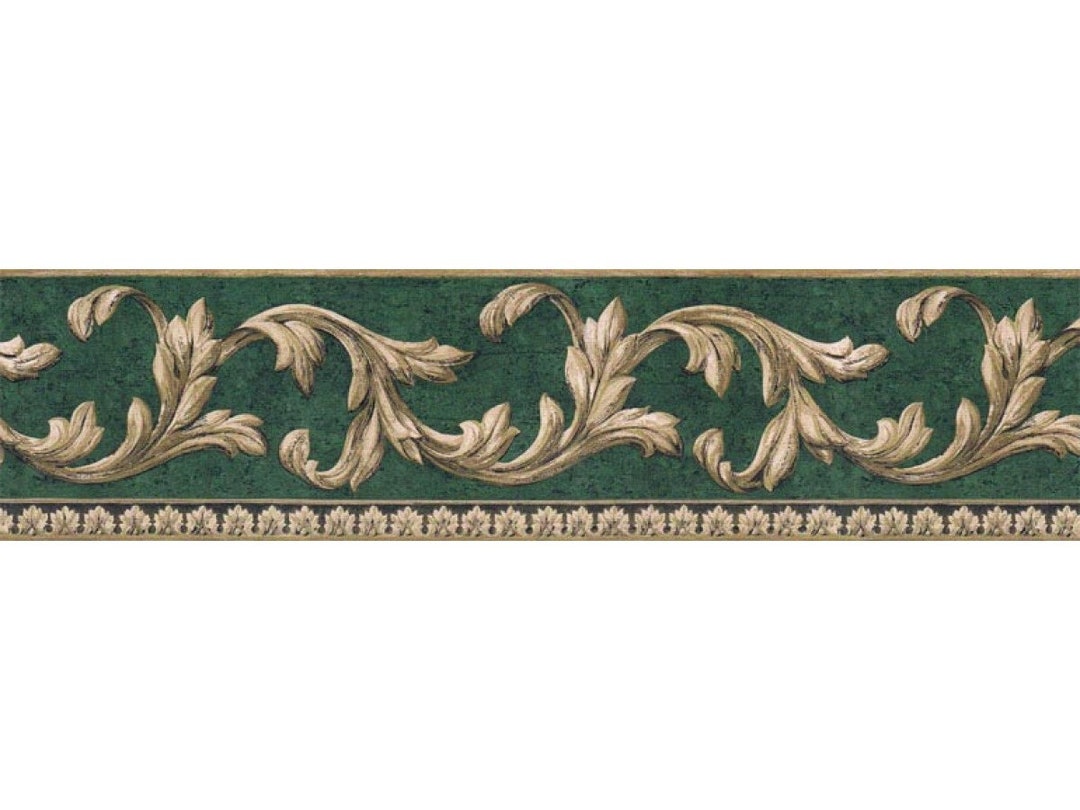 6 7/8 in X 15 Ft Prepasted Wallpaper Borders Vintage Wall Paper Border