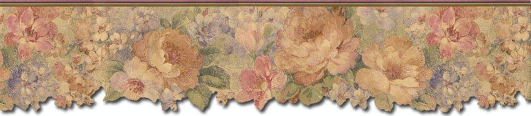 Prepasted Wallpaper Borders Roses Wallpaper Border 67100DC - Etsy