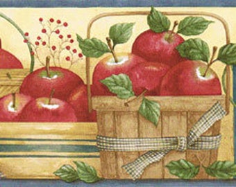 Fruit Red Green Apple Apples Die Cut Kitchen Country Wall paper Border 7460777 Fruit Red Green Apple Apples Die Cut Kitchen Country Wall paper Border 7460777
