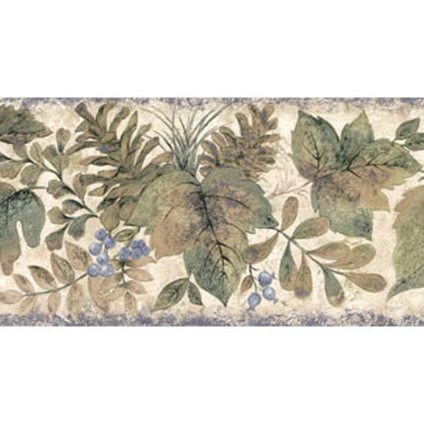 Prepasted Wallpaper Borders - Leafs Wallpaper Border SD25023B