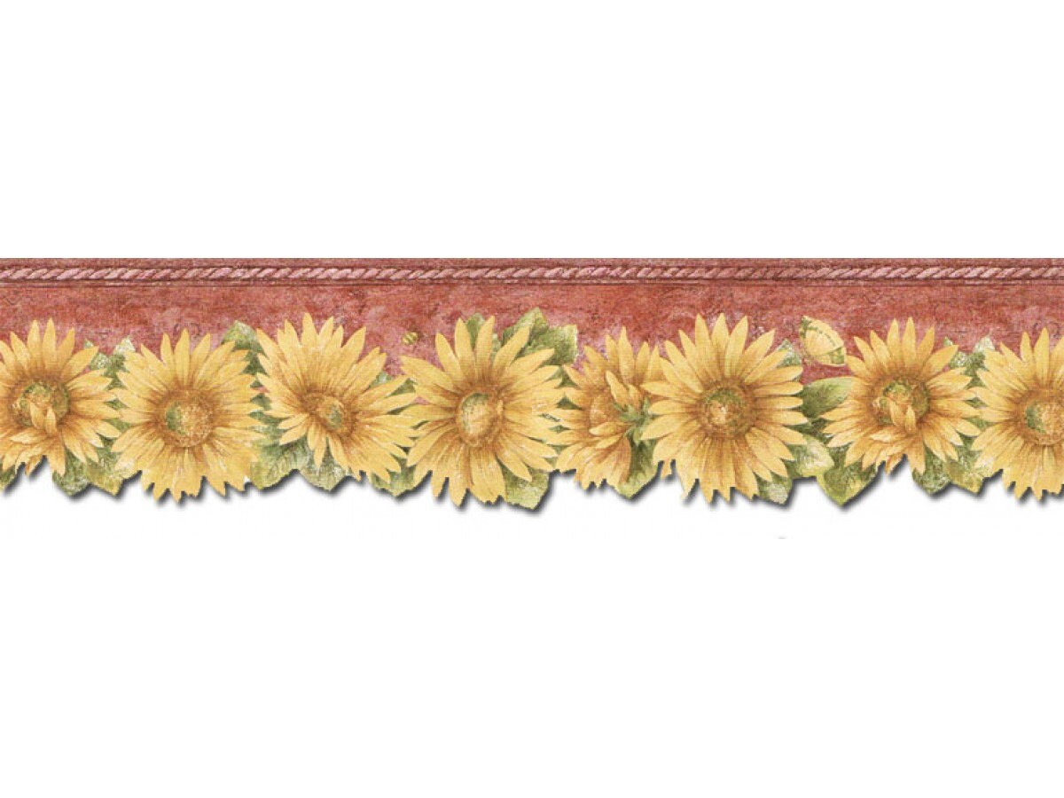 Free Vector  Hand painted watercolor sunflower border wallpaper