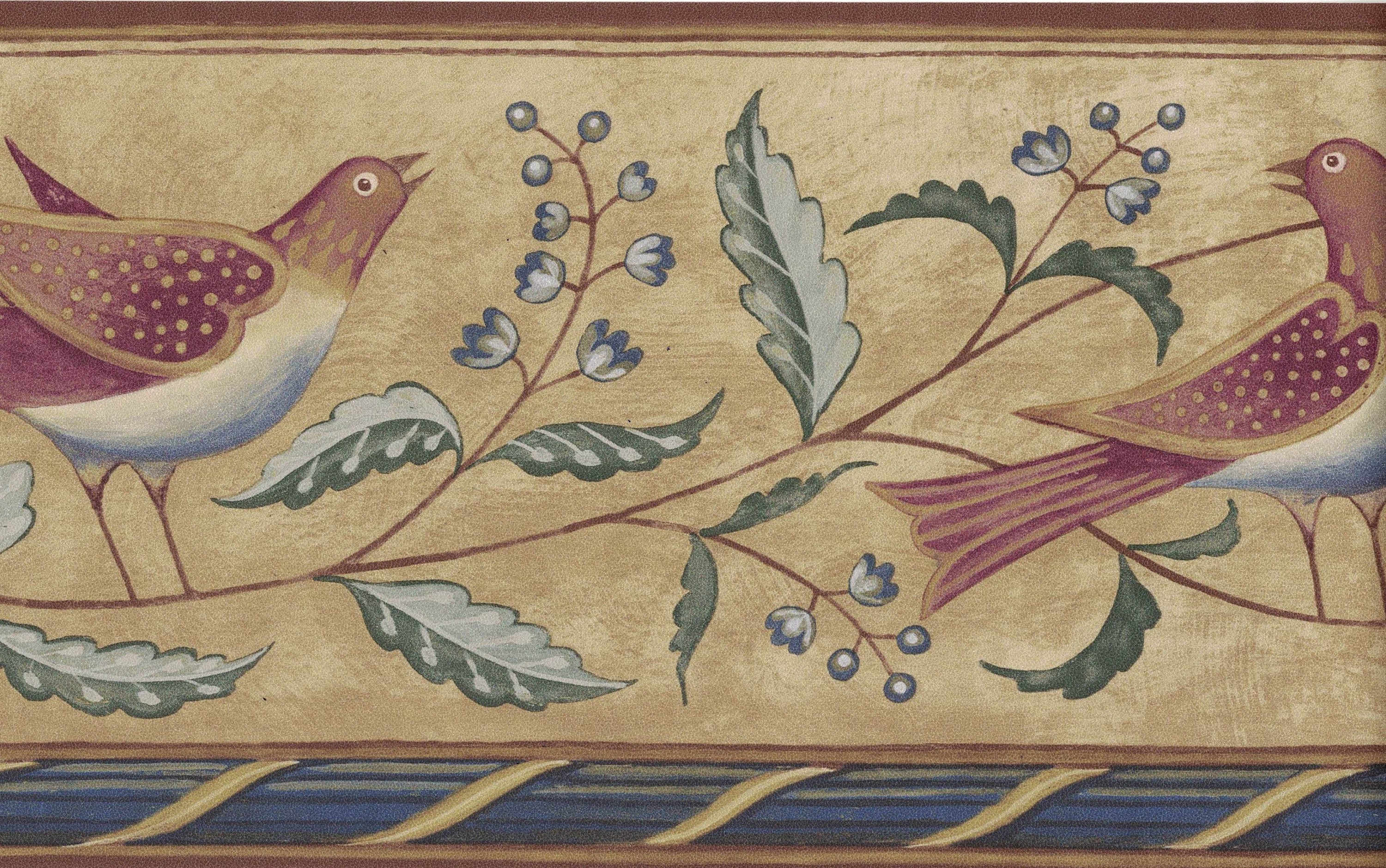 Prepasted Wallpaper Borders Birds Wallpaper Border 250B69211 Etsy