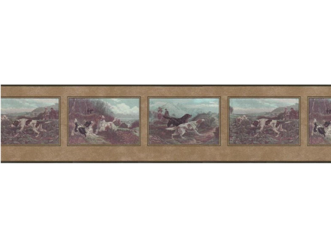 9 in X 15 Ft Prepasted Wallpaper Borders Dogs Wall Paper Border B102632