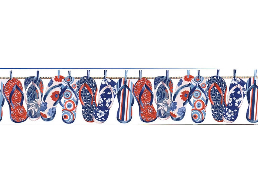 6 in X 15 Ft Prepasted Wallpaper Borders Slipper Wall Paper Etsy