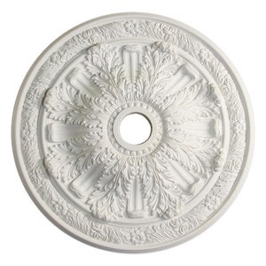 Ceiling Medallion - Ceiling Decorative Medallions for Chandelier - White Polyurethane Medallion - MD-9075 Ceiling Medallion