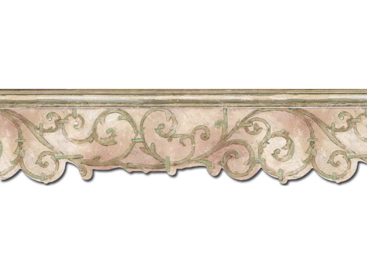 6 3/4 in X 15 Ft Prepasted Wallpaper Borders Vintage Wall Etsy