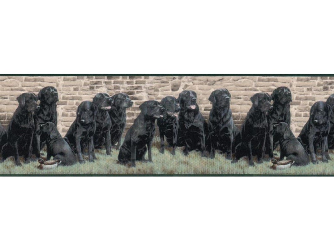 9 in X 15 Ft Prepasted Wallpaper Borders Dogs Wall Paper Border B102693