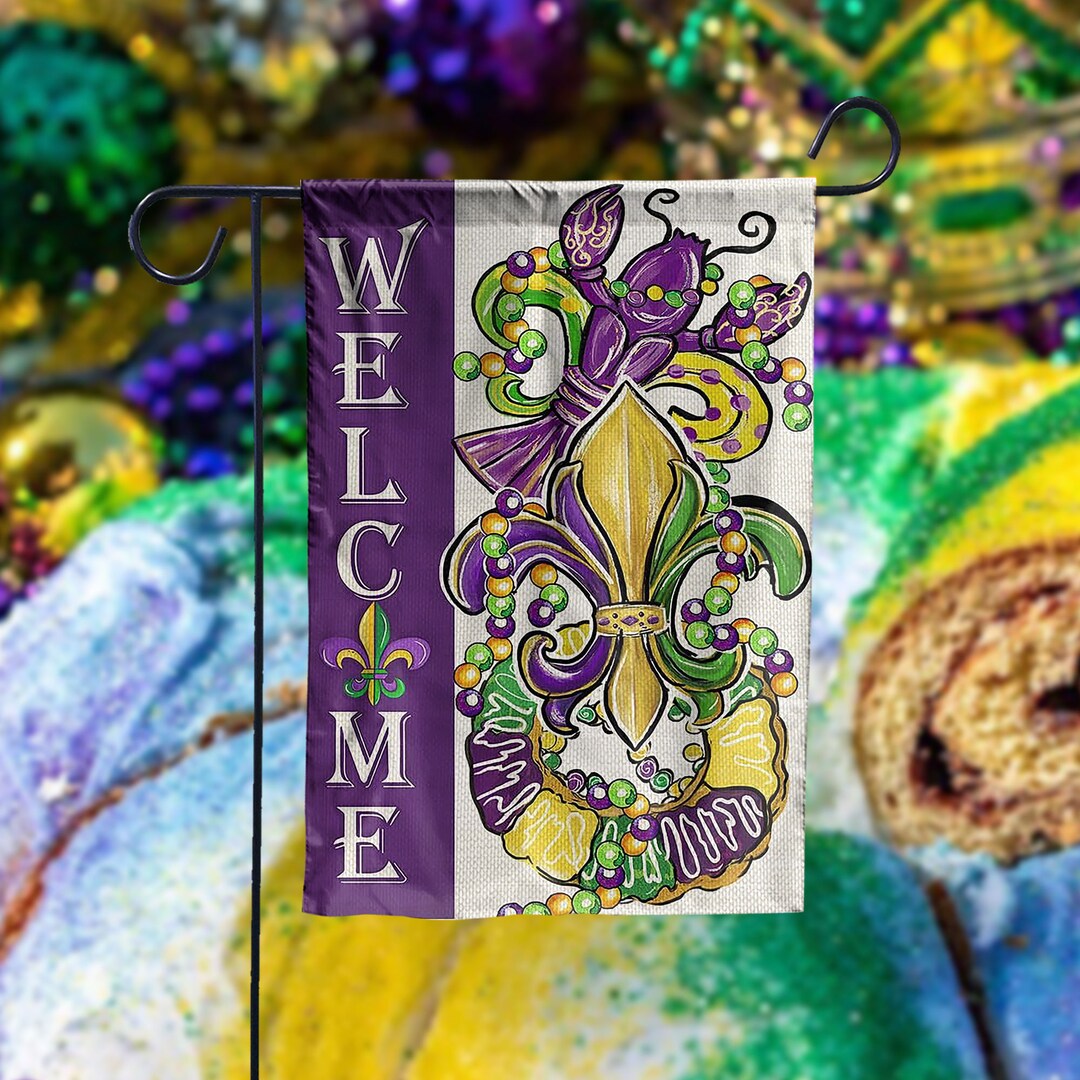 mardi gras house flag