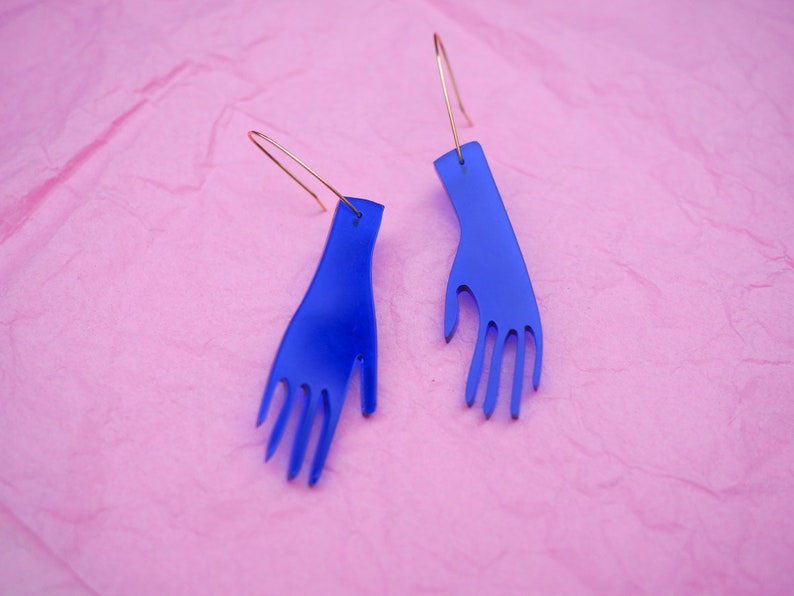 Hand Earrings, Shop Squiggles, Hand Jewelry, Statement Jewelry, Fun Earrings, Statement Earrings