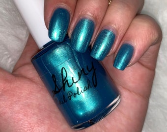 Green Blue Nail Polish 5-Free Handmade Indie Nail Polish Cruelty-Free Gifts for her Palm-Free